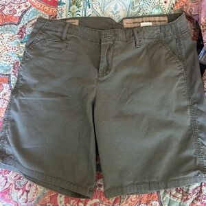 Vintage Green Cargo Shorts